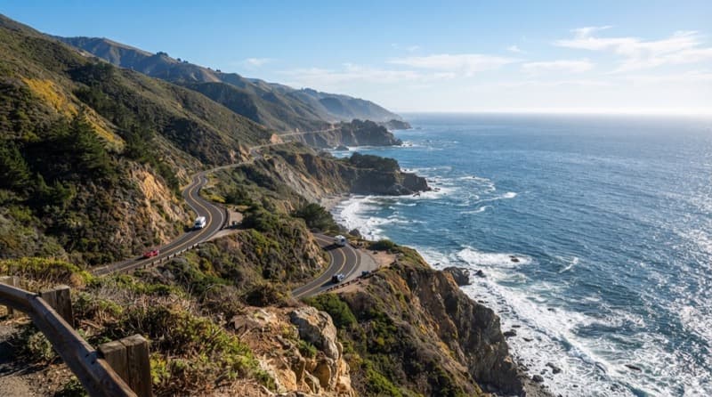 Pacific Coast Highway & Big Sur Cliffs